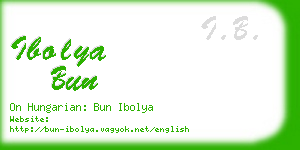ibolya bun business card